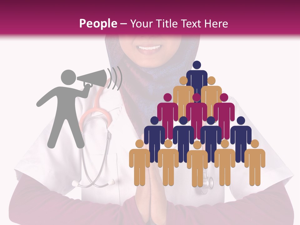 A Woman In A Doctor's Coat With A Stethoscope On Her PowerPoint Template