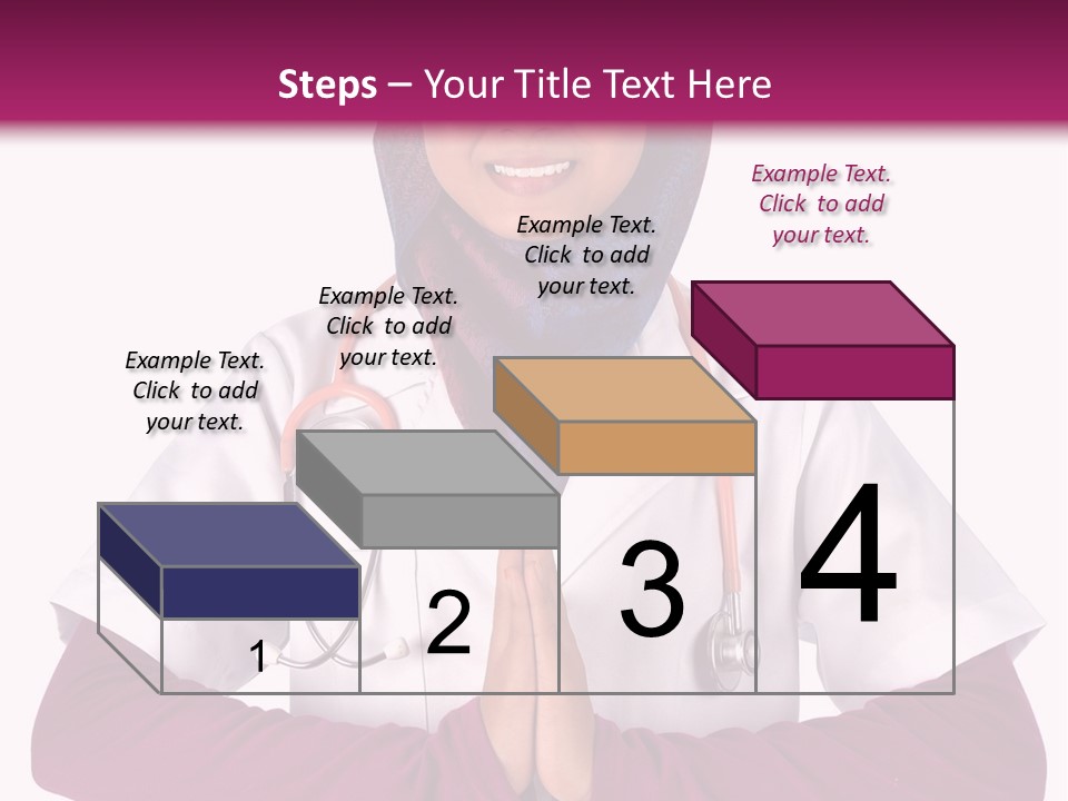 A Woman In A Doctor's Coat With A Stethoscope On Her PowerPoint Template