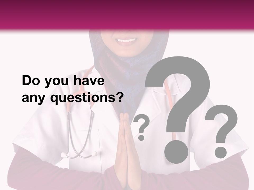 A Woman In A Doctor's Coat With A Stethoscope On Her PowerPoint Template