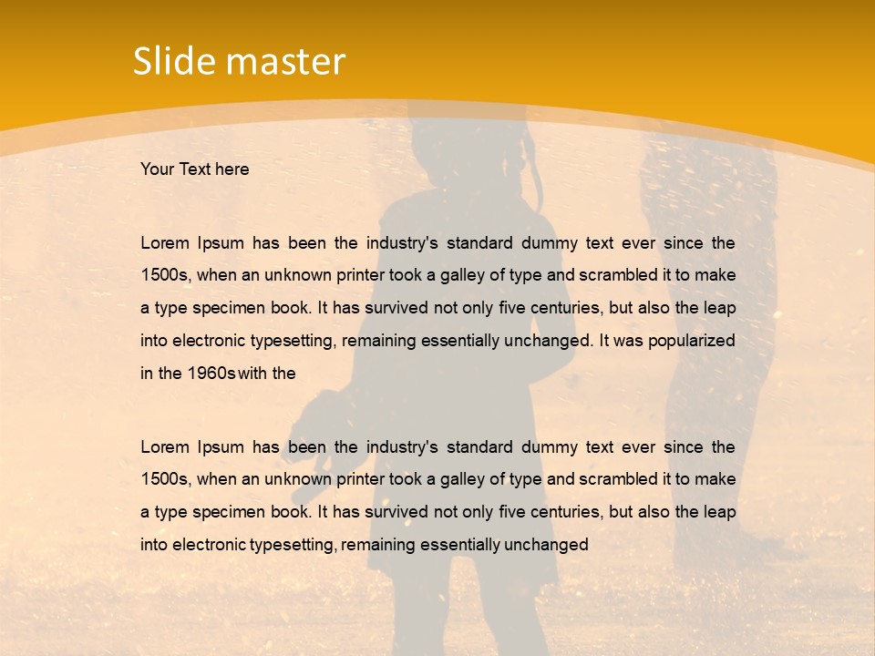 A Girl Standing In The Rain With Her Hands In Her Pockets PowerPoint Template