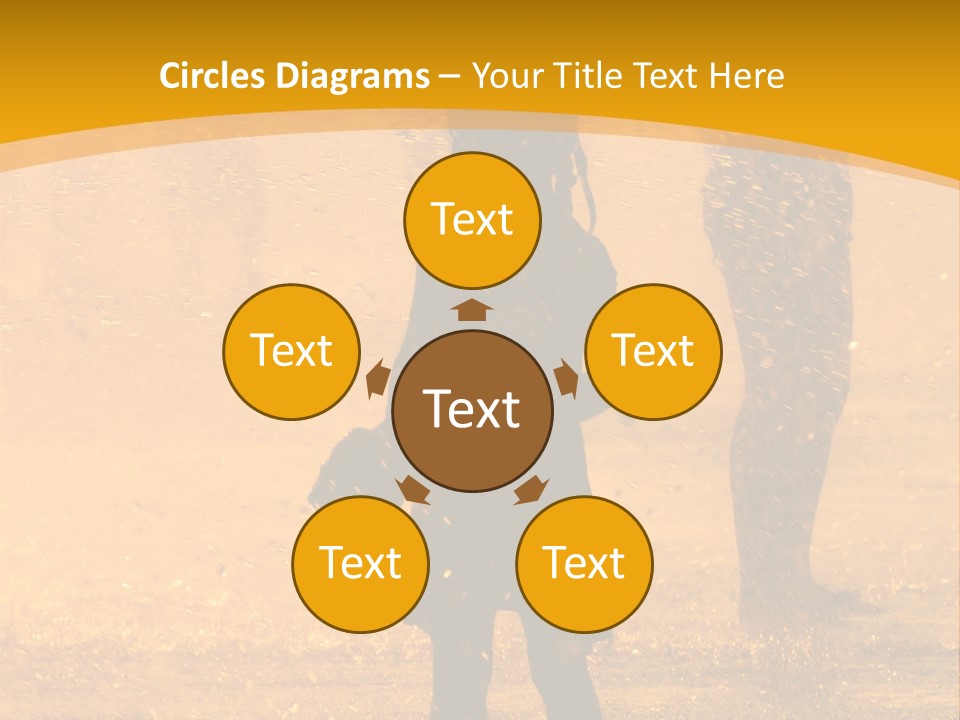 A Girl Standing In The Rain With Her Hands In Her Pockets PowerPoint Template