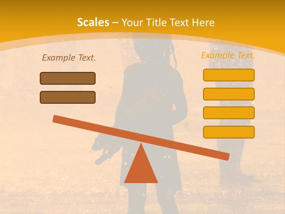 A Girl Standing In The Rain With Her Hands In Her Pockets PowerPoint Template