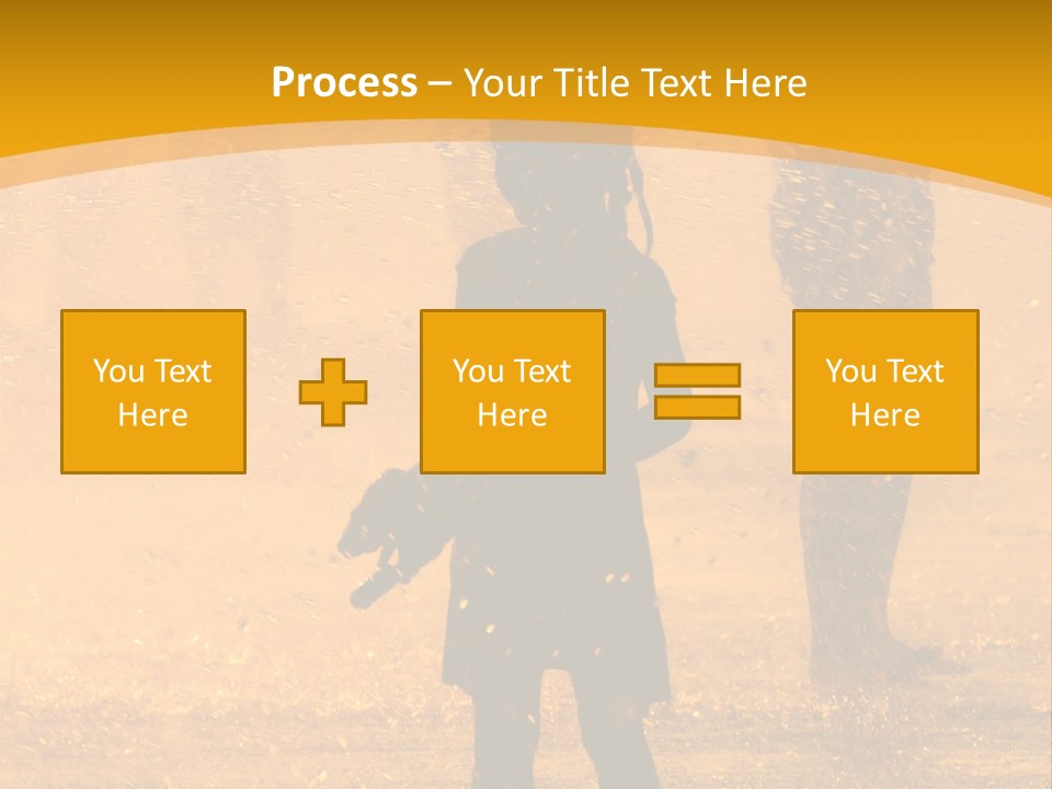 A Girl Standing In The Rain With Her Hands In Her Pockets PowerPoint Template