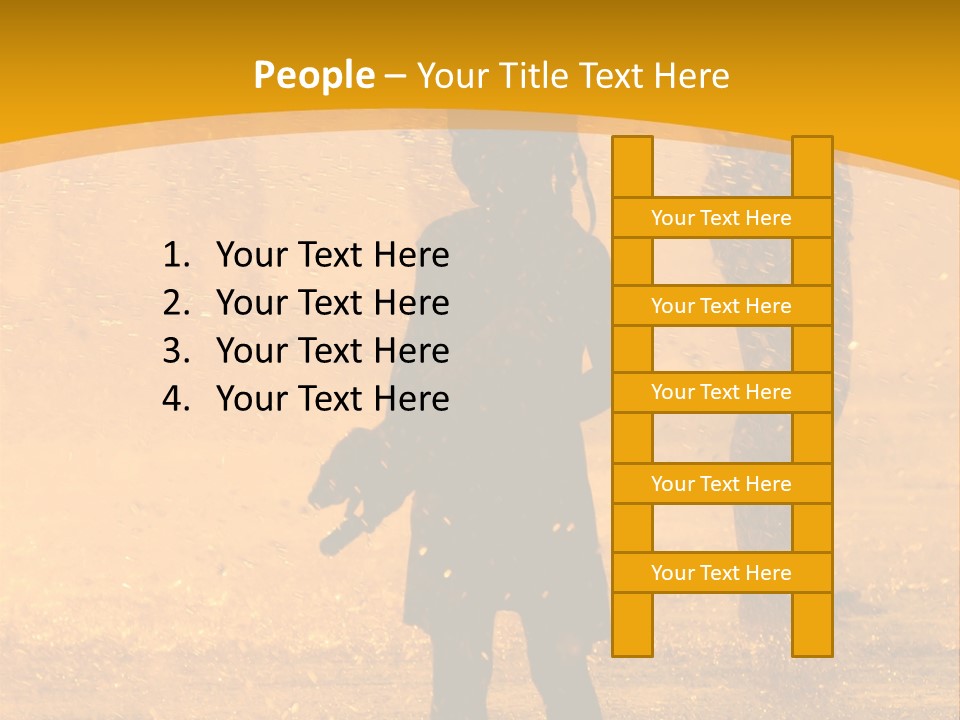 A Girl Standing In The Rain With Her Hands In Her Pockets PowerPoint Template