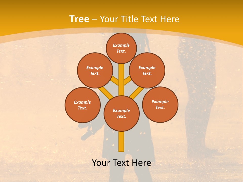 A Girl Standing In The Rain With Her Hands In Her Pockets PowerPoint Template