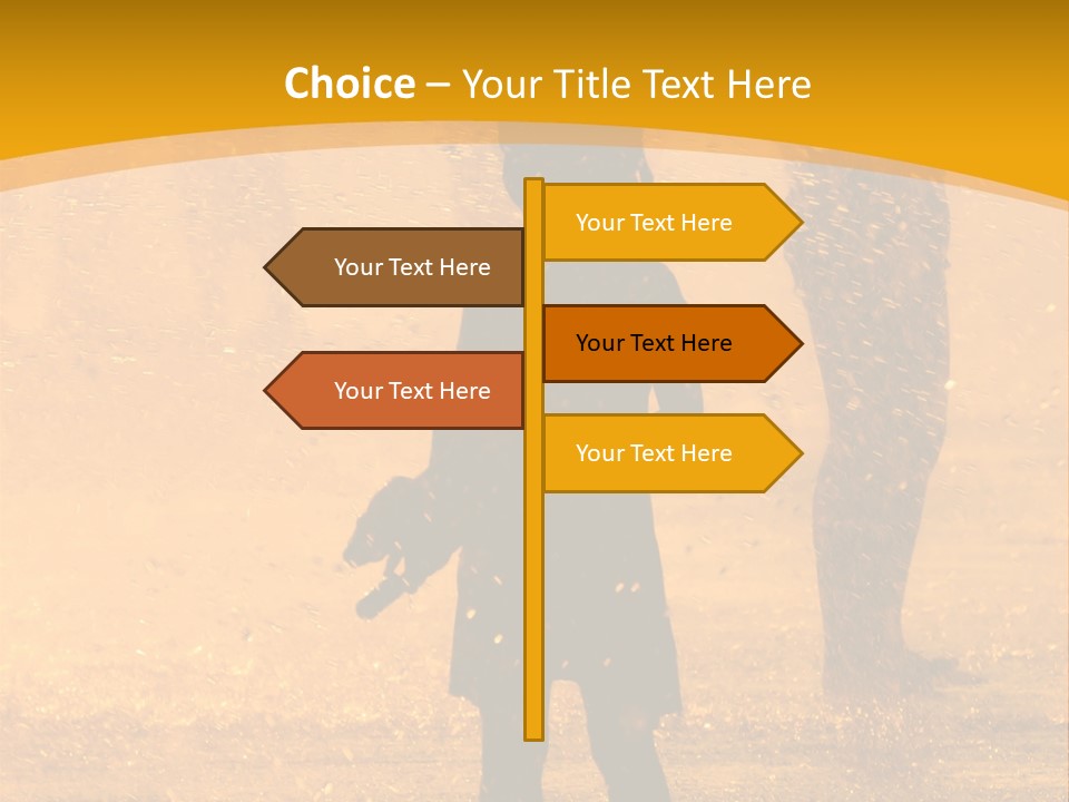 A Girl Standing In The Rain With Her Hands In Her Pockets PowerPoint Template