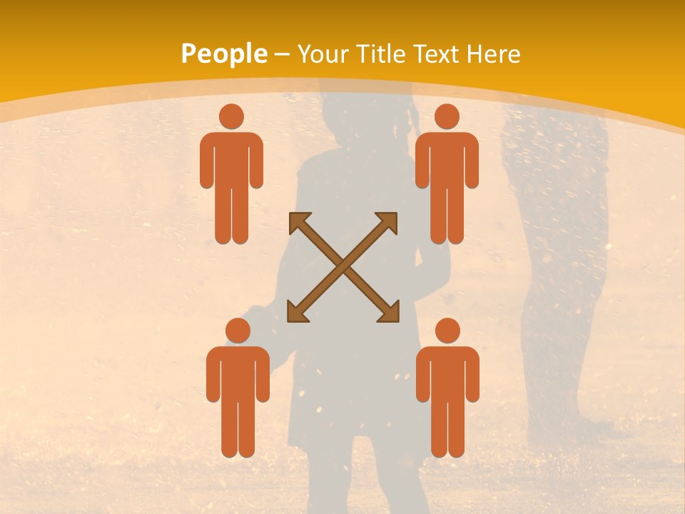 A Girl Standing In The Rain With Her Hands In Her Pockets PowerPoint Template