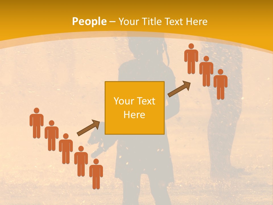 A Girl Standing In The Rain With Her Hands In Her Pockets PowerPoint Template