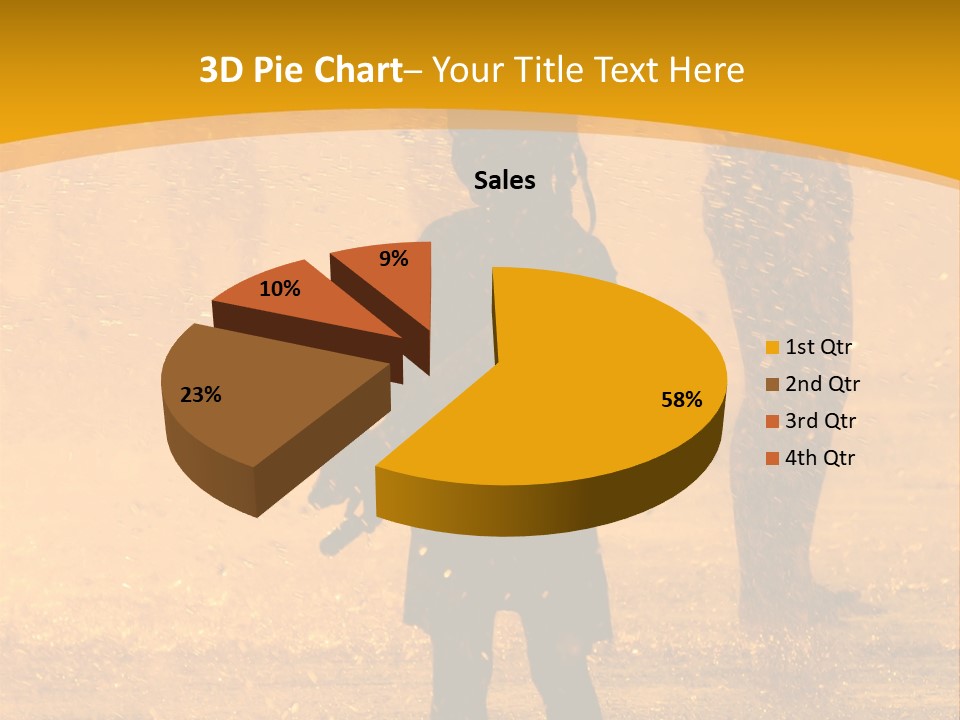 A Girl Standing In The Rain With Her Hands In Her Pockets PowerPoint Template