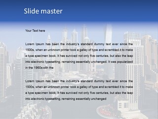 A City Skyline With Boats In The Water PowerPoint Template