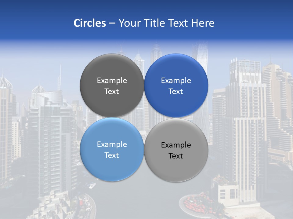 A City Skyline With Boats In The Water PowerPoint Template