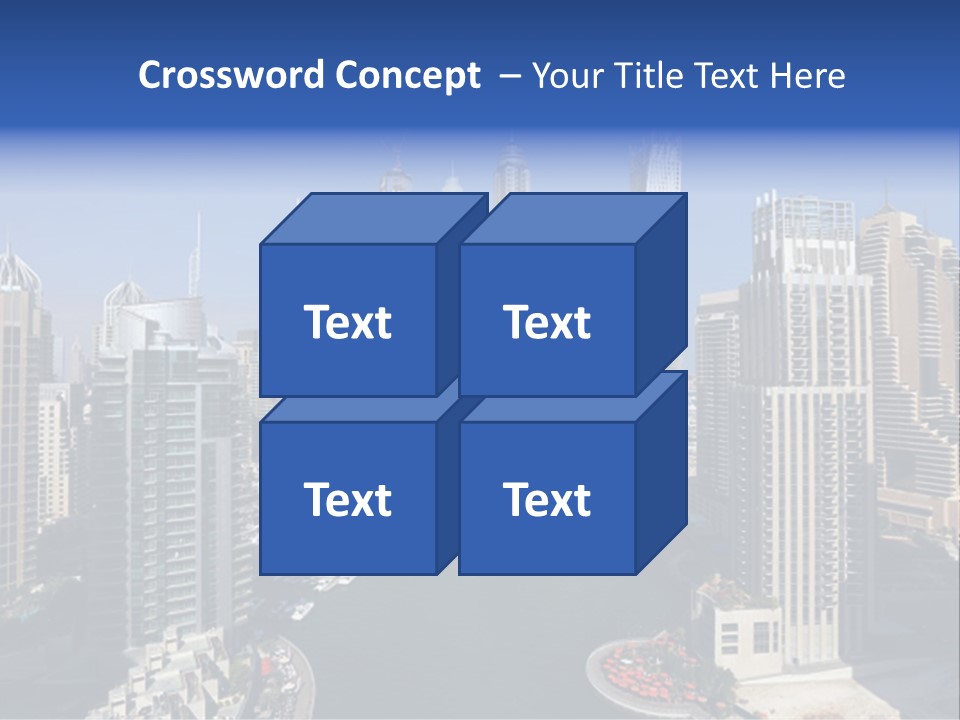 A City Skyline With Boats In The Water PowerPoint Template