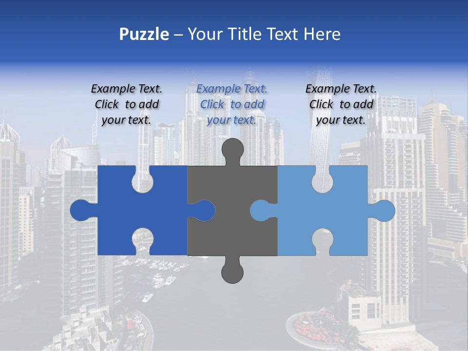 A City Skyline With Boats In The Water PowerPoint Template