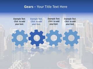 A City Skyline With Boats In The Water PowerPoint Template