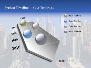 A City Skyline With Boats In The Water PowerPoint Template