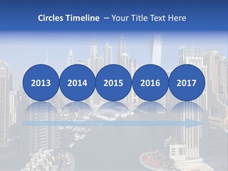 A City Skyline With Boats In The Water PowerPoint Template