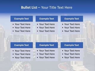 A City Skyline With Boats In The Water PowerPoint Template