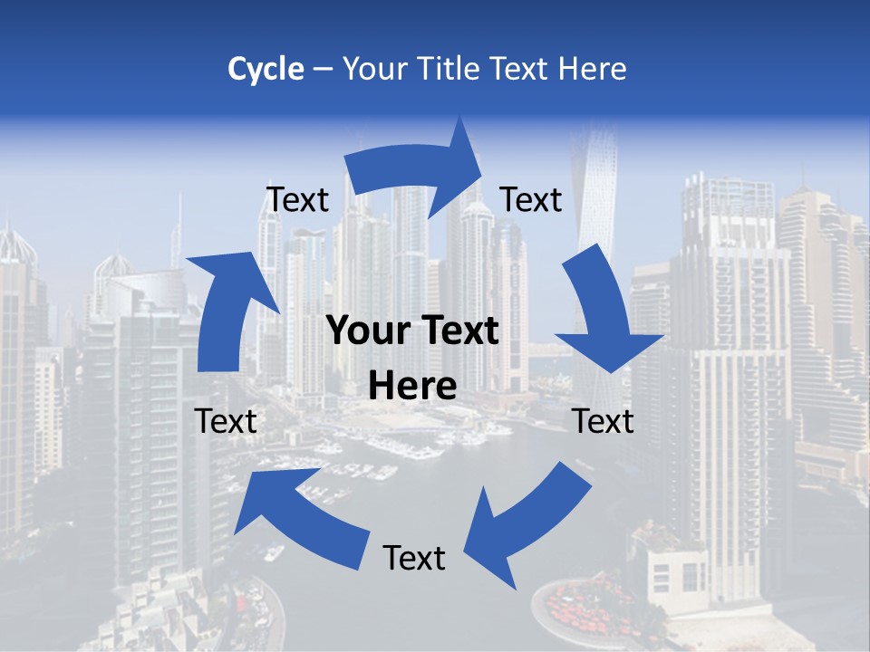 A City Skyline With Boats In The Water PowerPoint Template