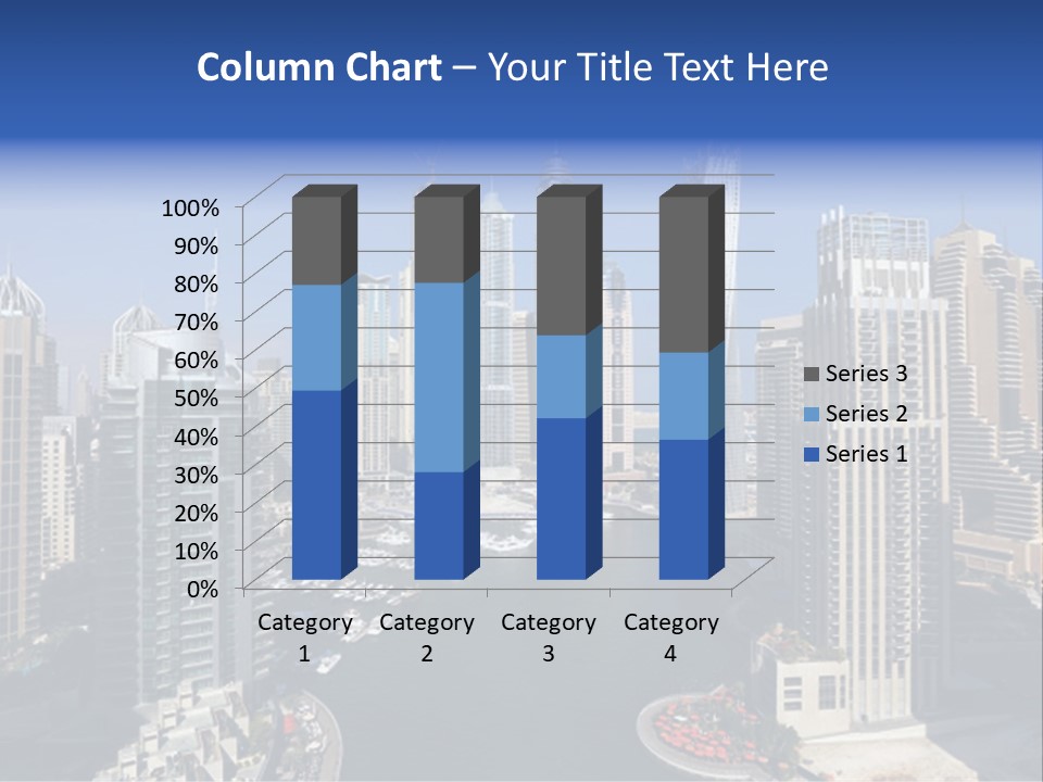 A City Skyline With Boats In The Water PowerPoint Template