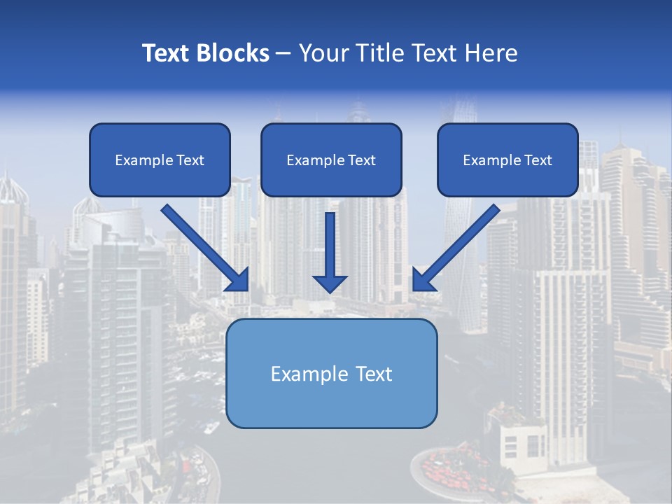 A City Skyline With Boats In The Water PowerPoint Template