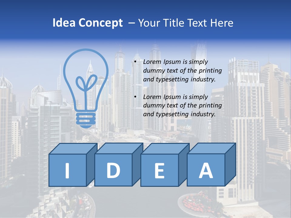 A City Skyline With Boats In The Water PowerPoint Template