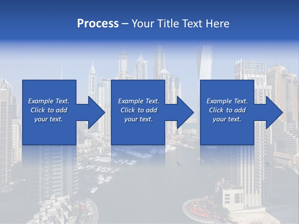 A City Skyline With Boats In The Water PowerPoint Template