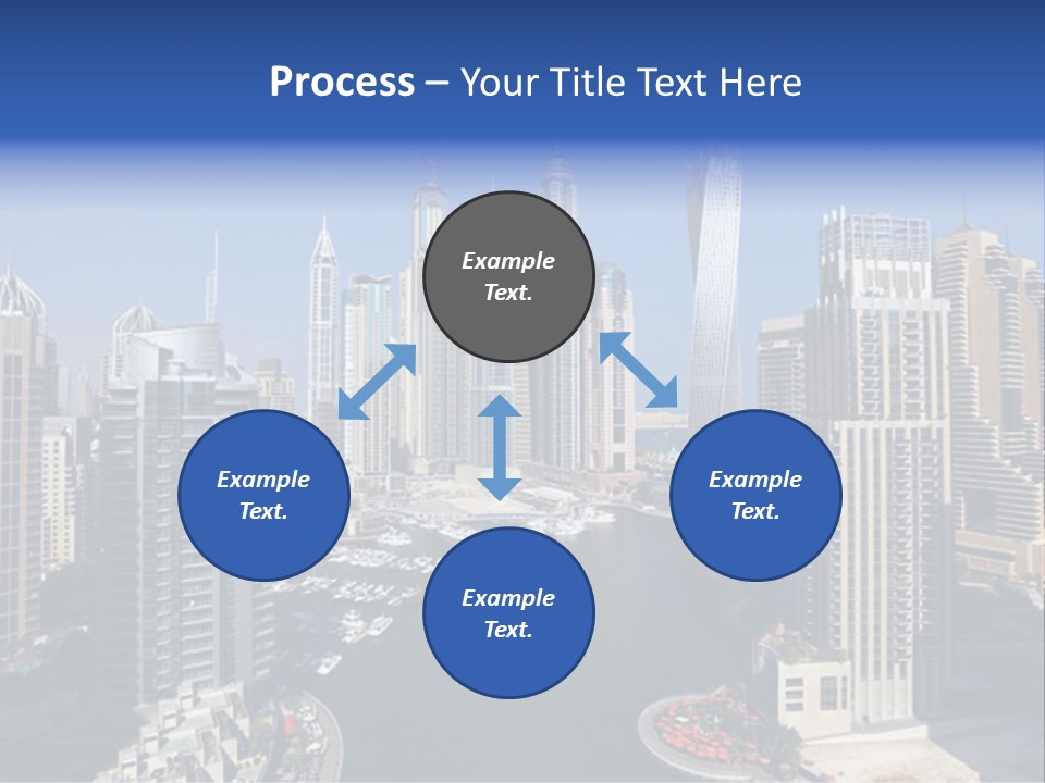 A City Skyline With Boats In The Water PowerPoint Template