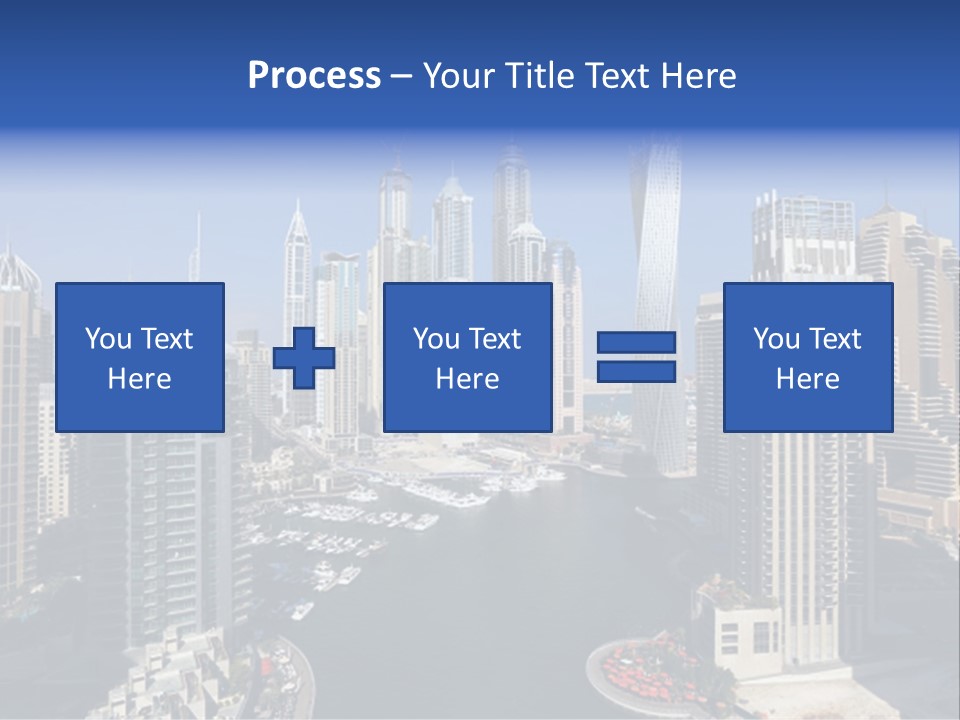 A City Skyline With Boats In The Water PowerPoint Template