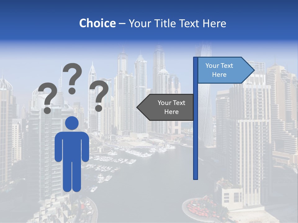 A City Skyline With Boats In The Water PowerPoint Template