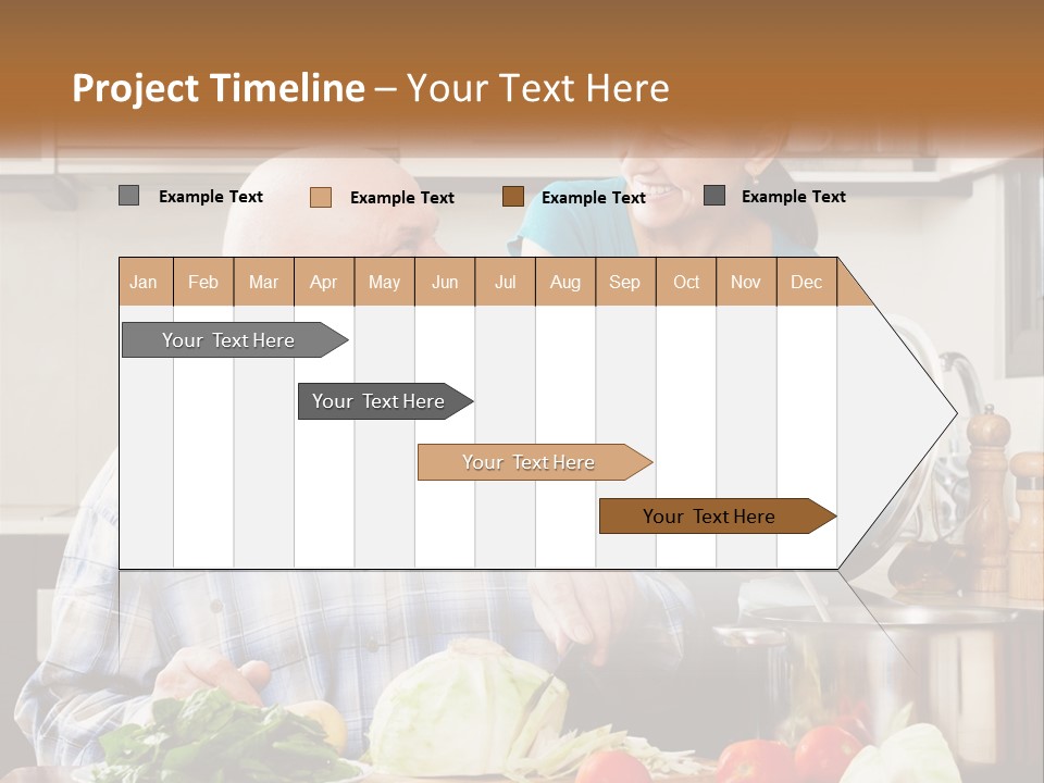 A Man And A Woman Cooking Together In The Kitchen PowerPoint Template