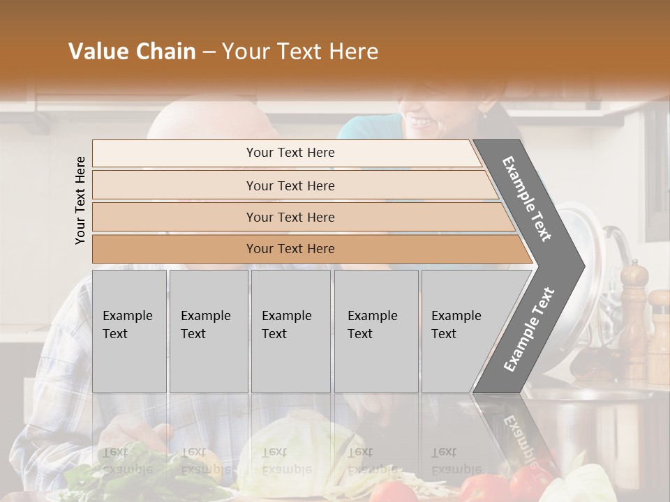 A Man And A Woman Cooking Together In The Kitchen PowerPoint Template