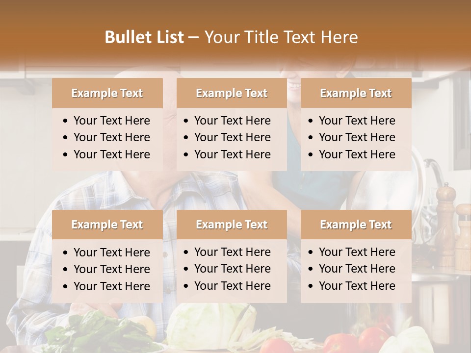 A Man And A Woman Cooking Together In The Kitchen PowerPoint Template