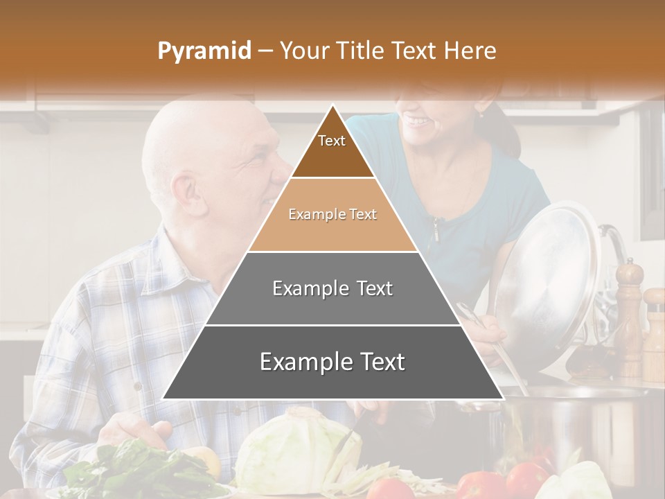 A Man And A Woman Cooking Together In The Kitchen PowerPoint Template