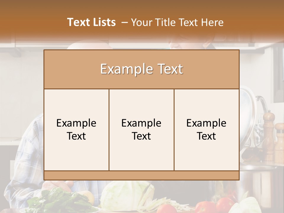 A Man And A Woman Cooking Together In The Kitchen PowerPoint Template
