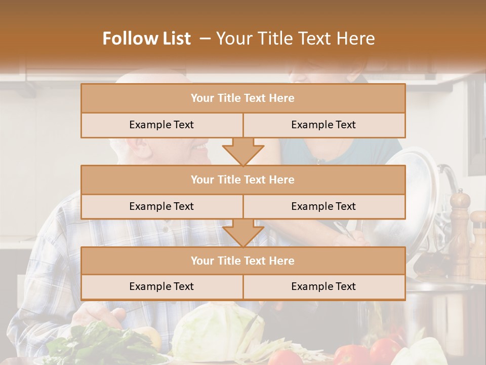 A Man And A Woman Cooking Together In The Kitchen PowerPoint Template