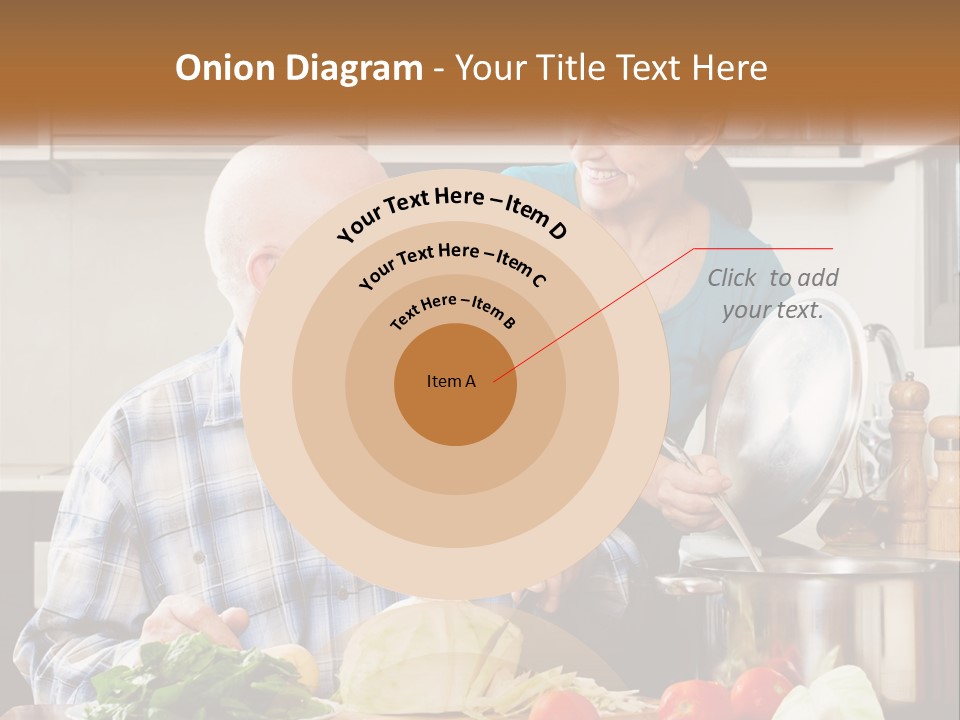 A Man And A Woman Cooking Together In The Kitchen PowerPoint Template