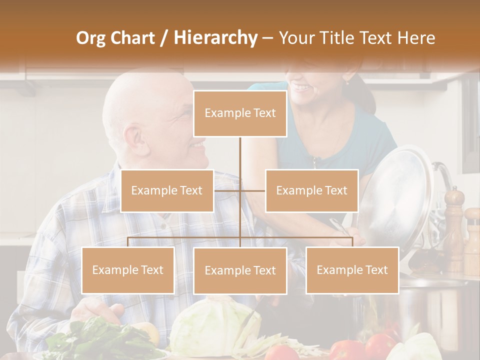A Man And A Woman Cooking Together In The Kitchen PowerPoint Template