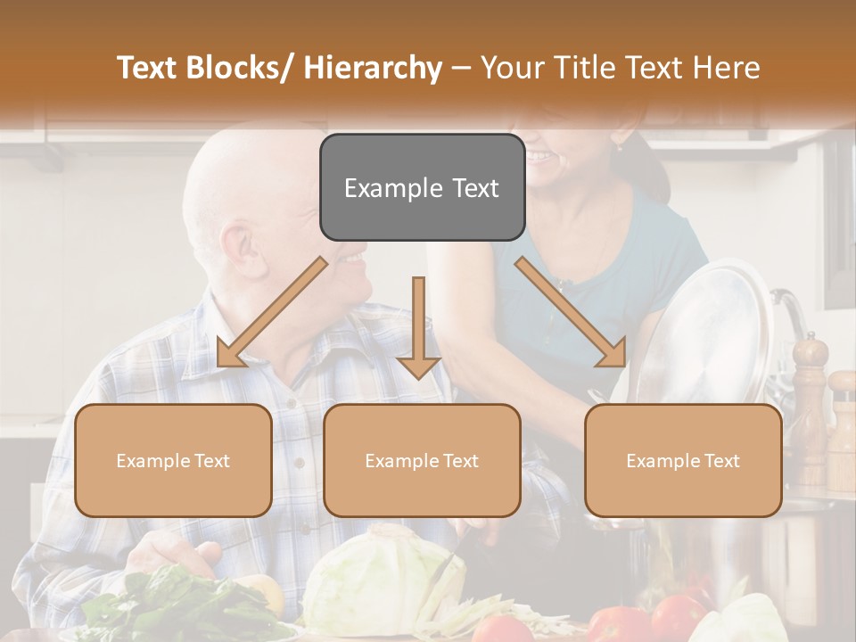 A Man And A Woman Cooking Together In The Kitchen PowerPoint Template