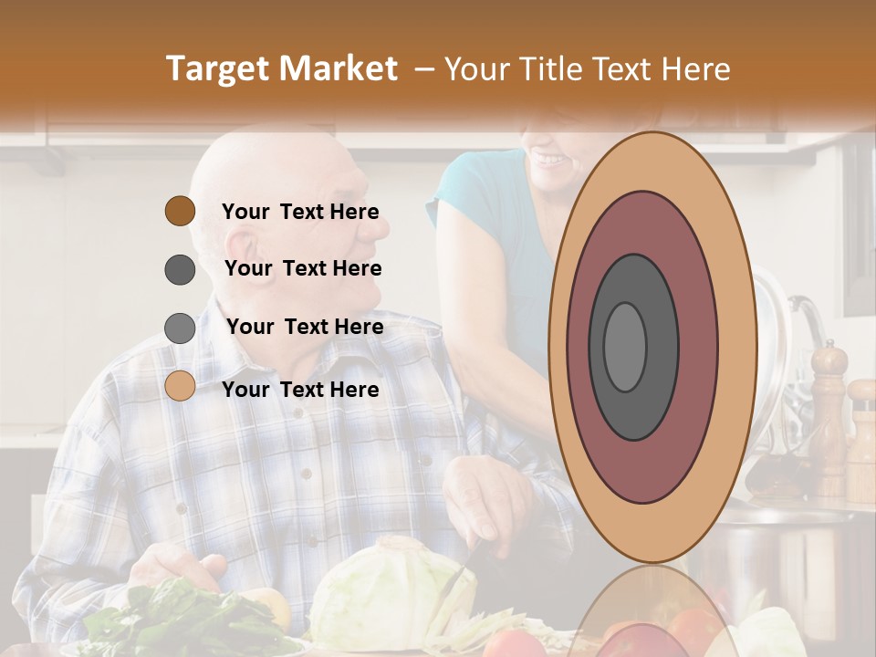 A Man And A Woman Cooking Together In The Kitchen PowerPoint Template