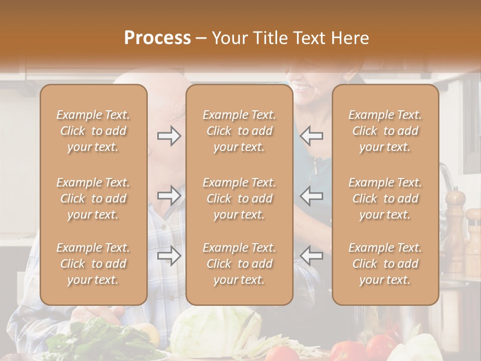 A Man And A Woman Cooking Together In The Kitchen PowerPoint Template