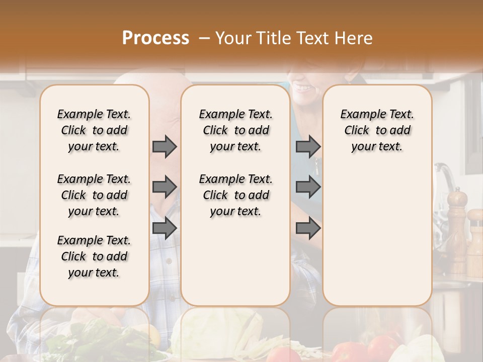 A Man And A Woman Cooking Together In The Kitchen PowerPoint Template