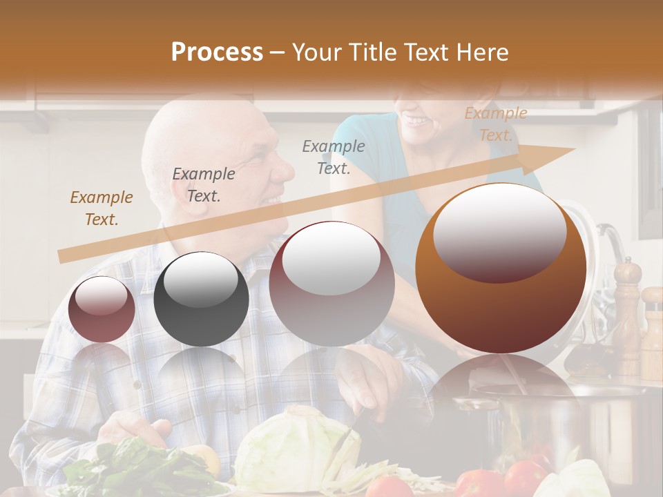 A Man And A Woman Cooking Together In The Kitchen PowerPoint Template