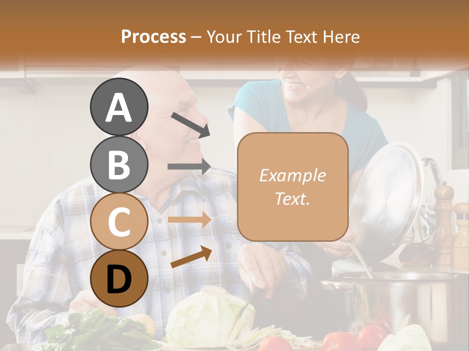 A Man And A Woman Cooking Together In The Kitchen PowerPoint Template