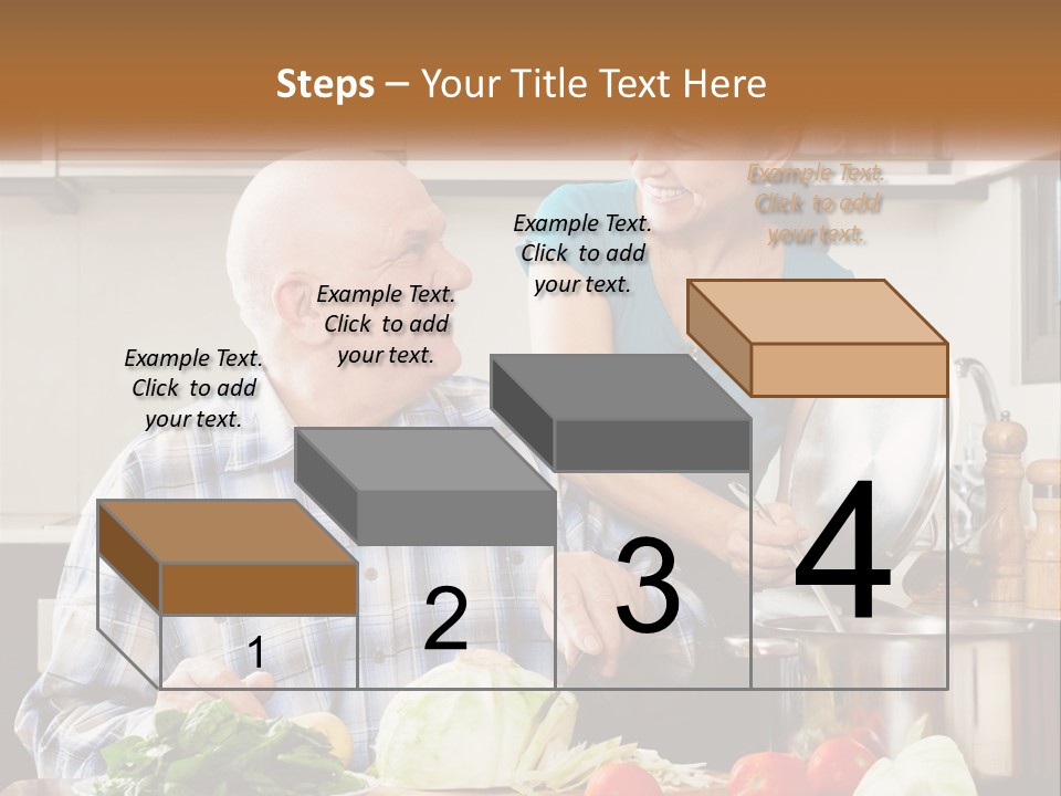 A Man And A Woman Cooking Together In The Kitchen PowerPoint Template