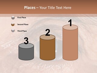 A Close Up Of An Eye With A Brown Background PowerPoint Template