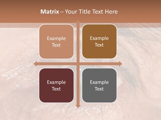 A Close Up Of An Eye With A Brown Background PowerPoint Template