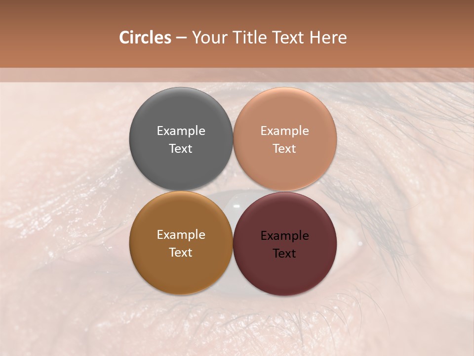 A Close Up Of An Eye With A Brown Background PowerPoint Template