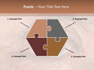 A Close Up Of An Eye With A Brown Background PowerPoint Template