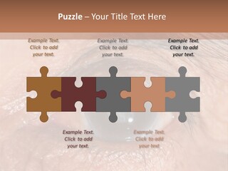 A Close Up Of An Eye With A Brown Background PowerPoint Template