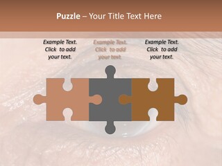 A Close Up Of An Eye With A Brown Background PowerPoint Template